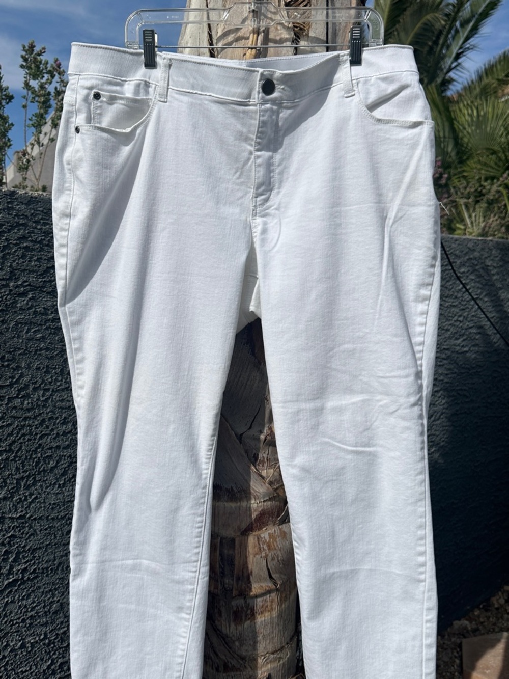 Westbound White Straight-Leg Jeans 18W S